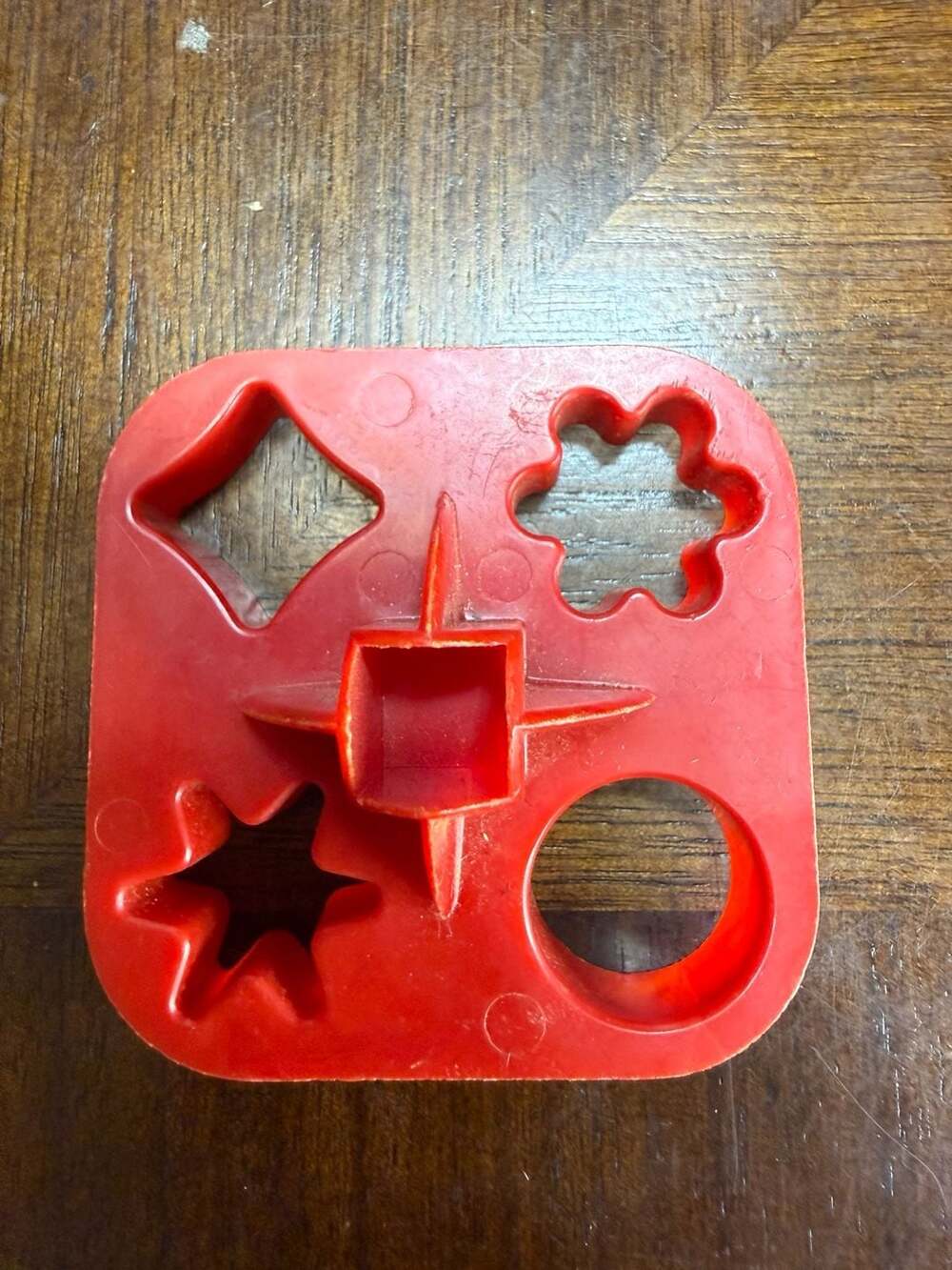 Tupperware Vintage Red Mini Cookie Cutter Canape Garnish 730-2